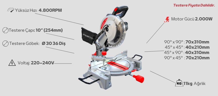 Specco Gönye Kesme Makinesi SP-9060